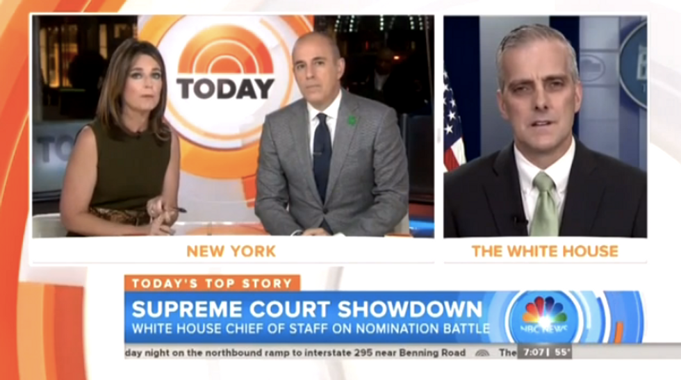 NBC Anchor Grills White House Aide on SCOTUS Hearing Fight, Brings Up Obama's History of Blocking Republican Nominations