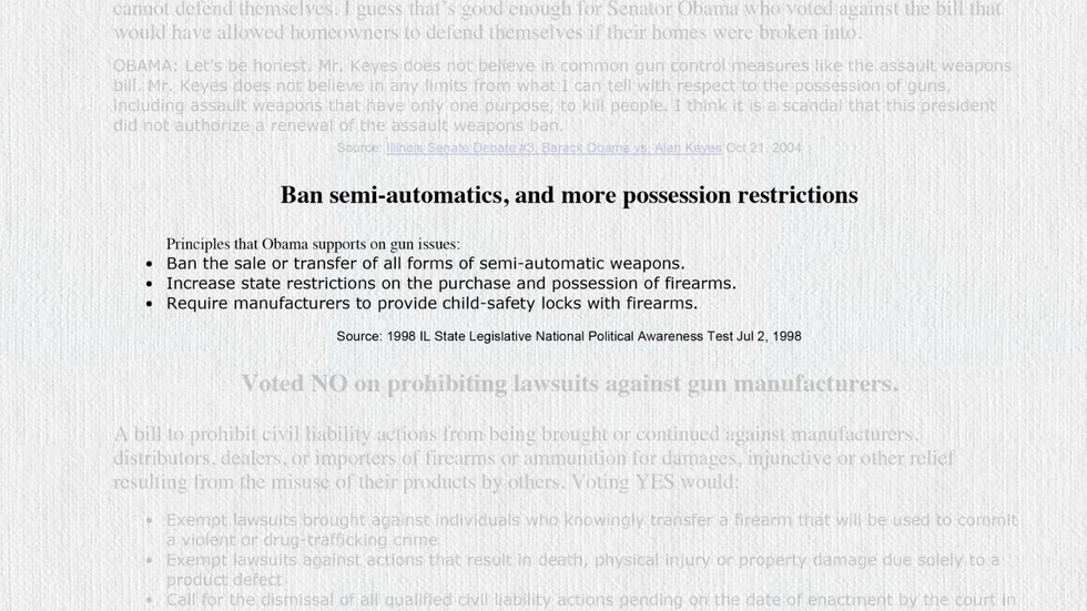 'For the Record': Barack Obama’s Anti-Gun History  