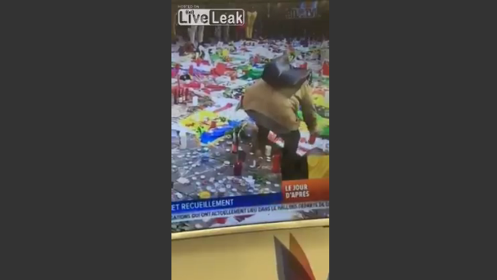 French TV Station’s Cameras Happen to Capture What Occurs Moments After Woman in Hijab Approaches Memorial for Brussels Victims