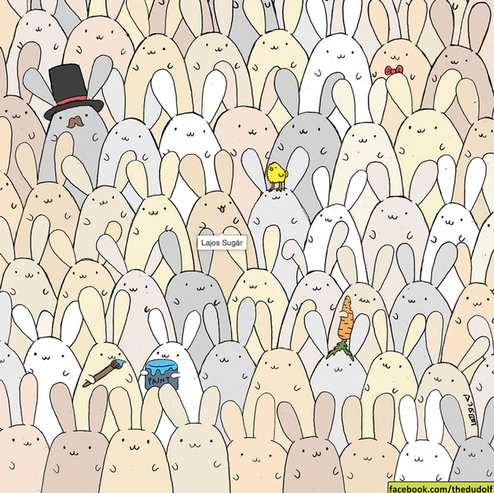 Artist's Clever Illustration Stumps Social Media Users — Can You Spot the Hidden Egg Amongst a Legion of Easter Bunnies?