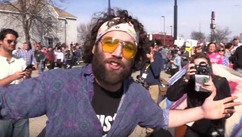 Activist Comes Completely Unglued on Trump Supporters — but Karma Seems to Strike When He Attempts Backflip