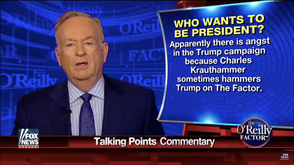 Bill O'Reilly Says He's Been 'Fair' to Trump, Tells the Billionaire Candidate to 'Stop the Nonsense