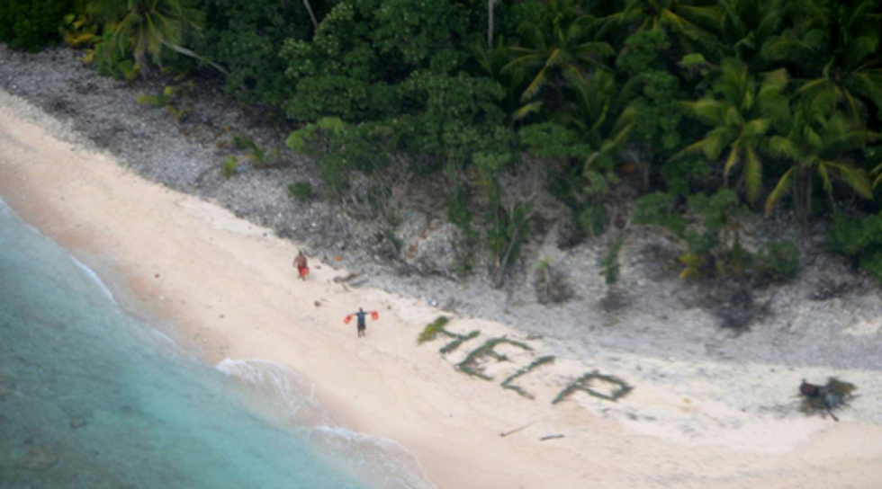 This Isn't the Set of Castaway': Three Rescued From Deserted Island After Writing 'Help' on Beach