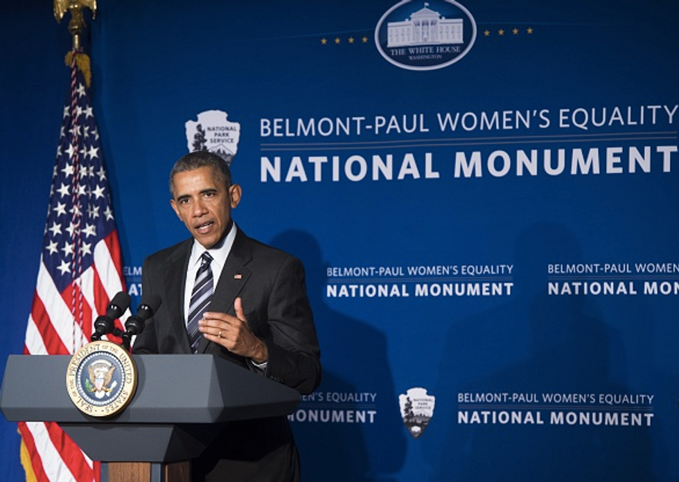 Obama Uses Monument Dedication to Push for a Woman in the Oval Office