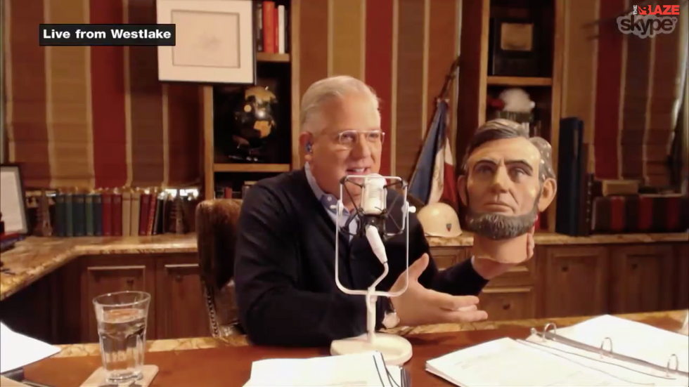 Glenn Beck Shares Story Behind 'Creepy' Abe Lincoln Bust That Once Belonged to Walt Disney He Has in His Office 