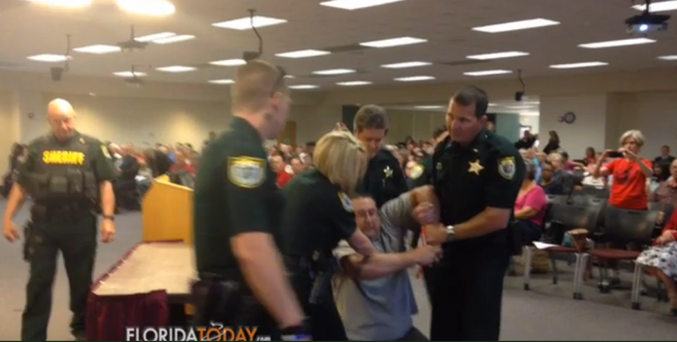 Let Him Speak!': School Board Candidate Silenced, Hauled Away by Police During LGBT Meeting