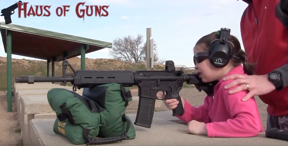 See Different Reactions of 7-Year-Old Little Girl and Liberal Writer After Shooting AR-15 for Very First Time
