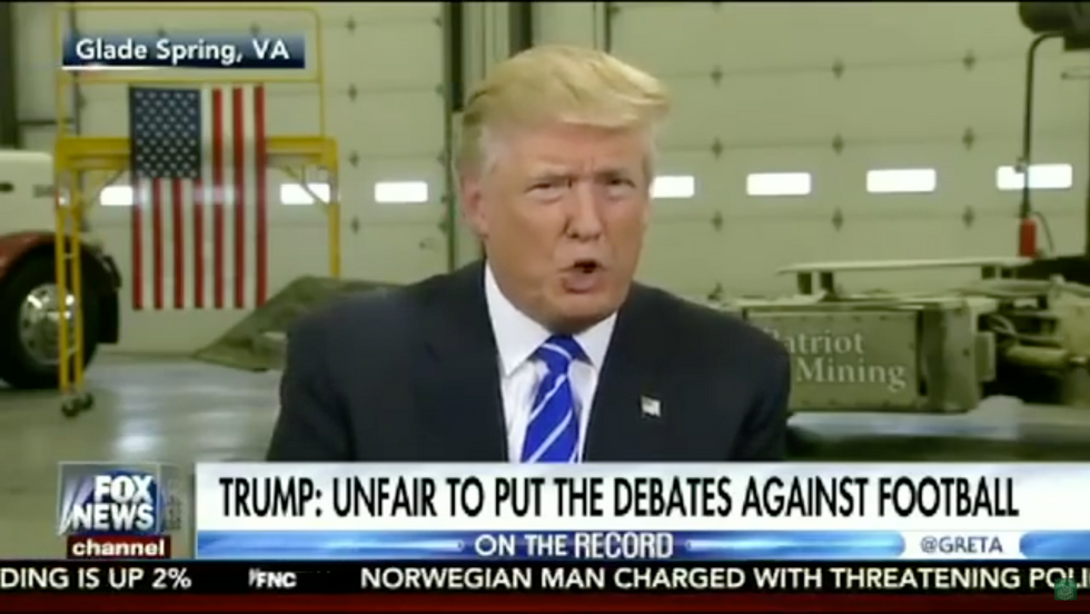 Trump 'Certainly' Wants to Debate Clinton, But He's Calling for a 'Fair Moderator