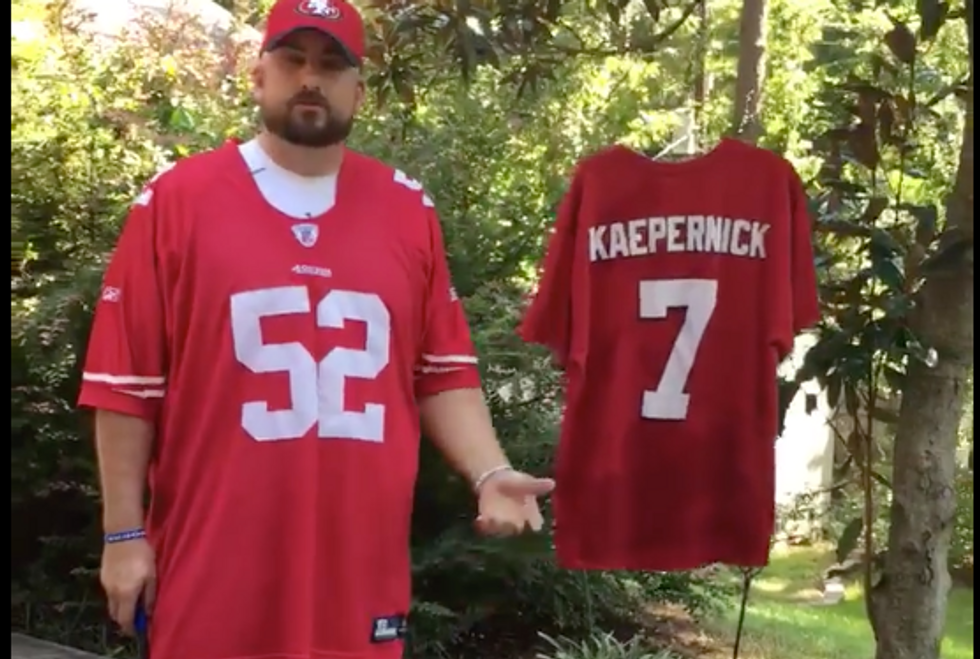 49ers Fan's Fiery Response to Colin Kaepernick Refusing to Stand for National Anthem Goes Viral
