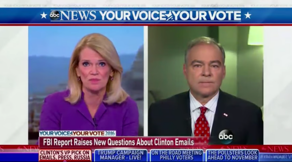 ABC Anchor Absolutely Grills Clinton's VP on New Email Scandal Revelations