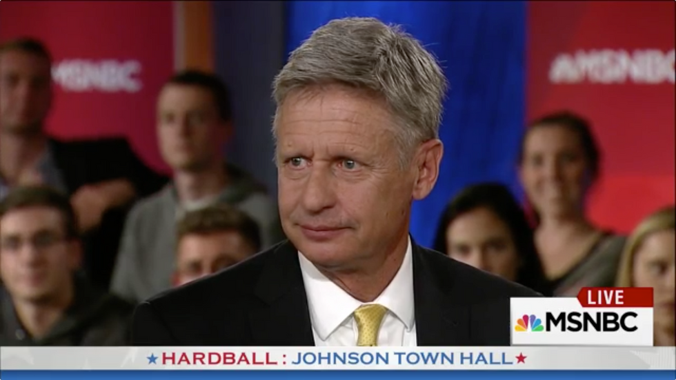 Gary Johnson has another 'Aleppo moment' during town hall on MSNBC