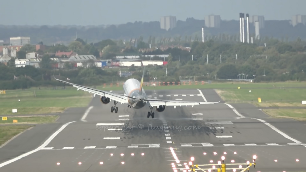 Nerve-racking video shows plane struggling to land due to intense winds
