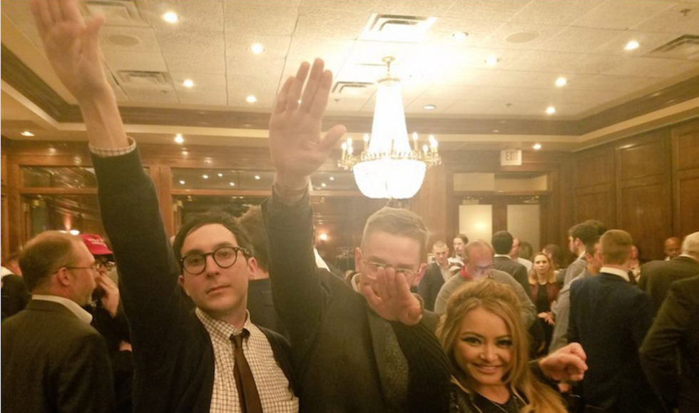 Watch: Prominent alt-righters salute Trump's victory with chants of 'Seig Heil!