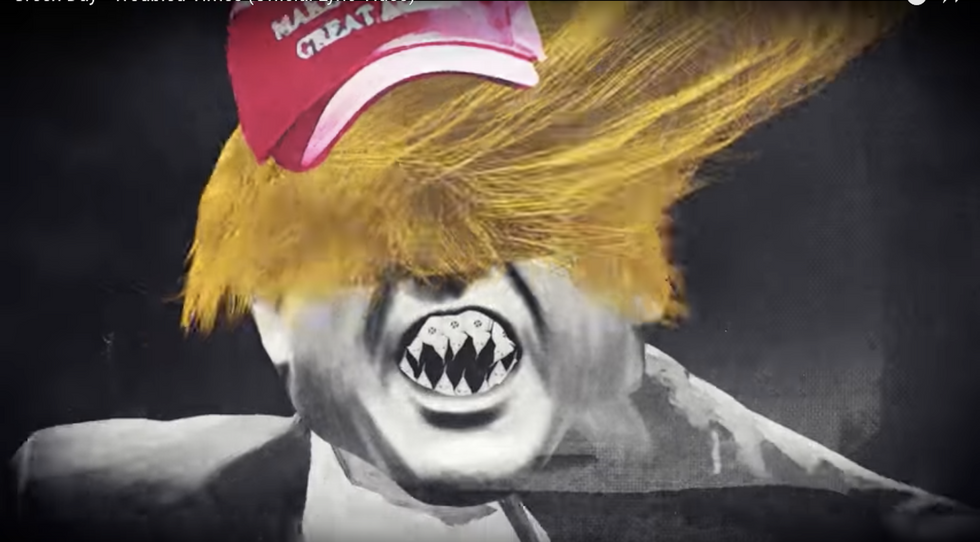 Green Day releases music video protesting Trump's presidency before it begins