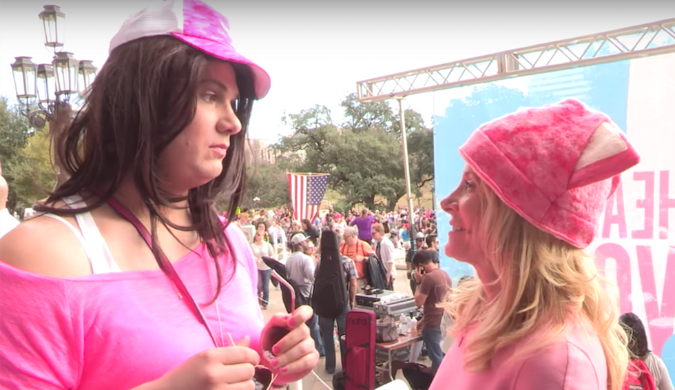 No one at the #womensmarch seemed to know which women's rights are in peril, not even Wendy Davis