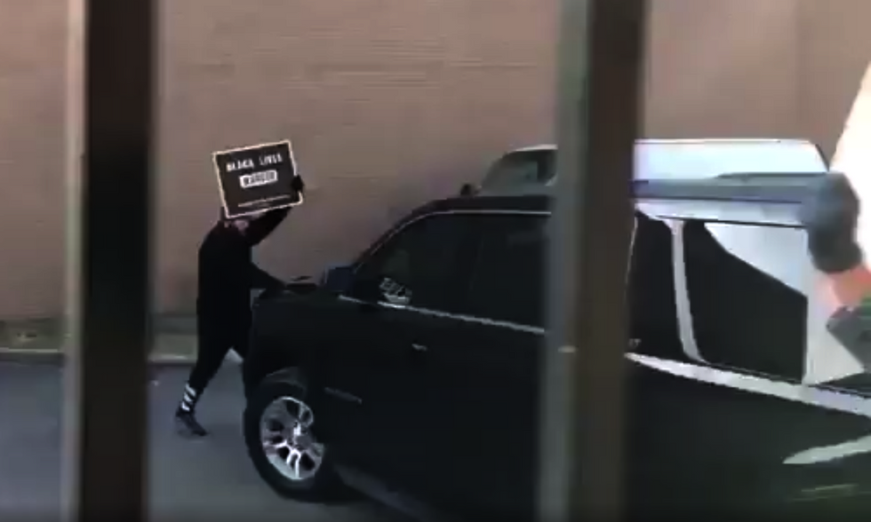 Video: Black Lives Matter protesters physically block Betsy DeVos from entering a DC school