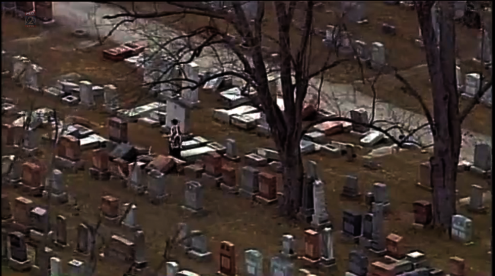 Vandals destroy over 100 Jewish headstones amongst dozens of bomb threats to Jewish centers