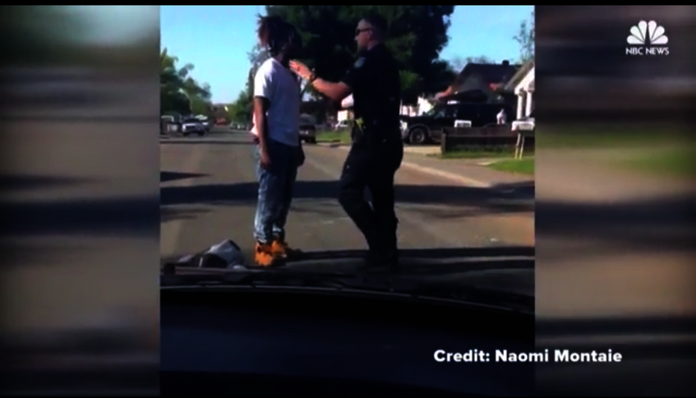 Video shows California police officer beating black man after alleged jaywalking incident