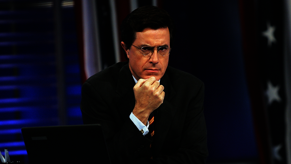 Is Colbert claiming to speak for all of CBS?
