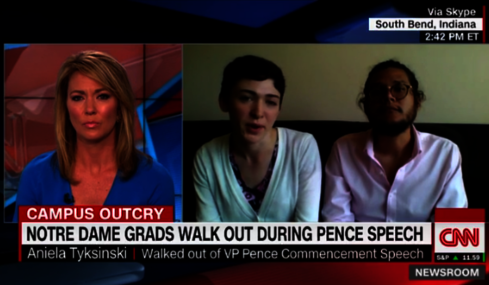 Students explain why they walked out on Mike Pence during Notre Dame speech