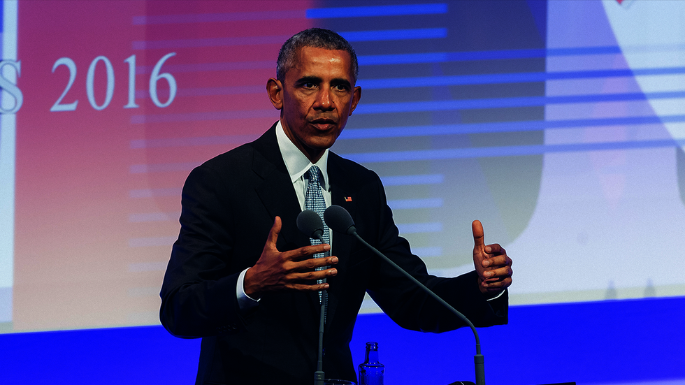 Classless: Obama jabs Trump in front of this European leader just hours before Trump's arrival
