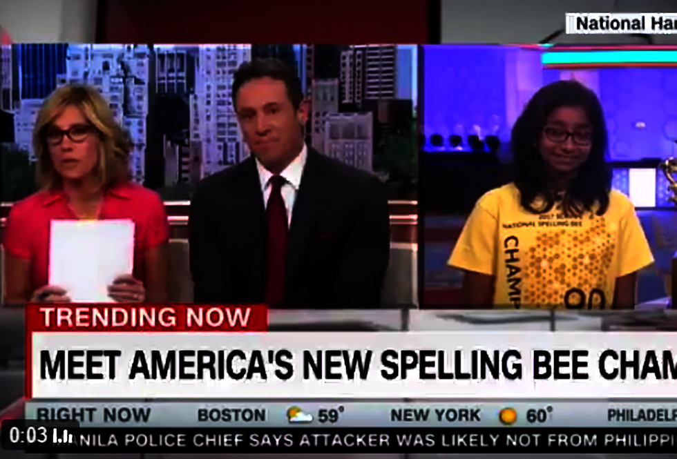 Watch: CNN host makes racially insensitive remark to Indian girl who won spelling bee