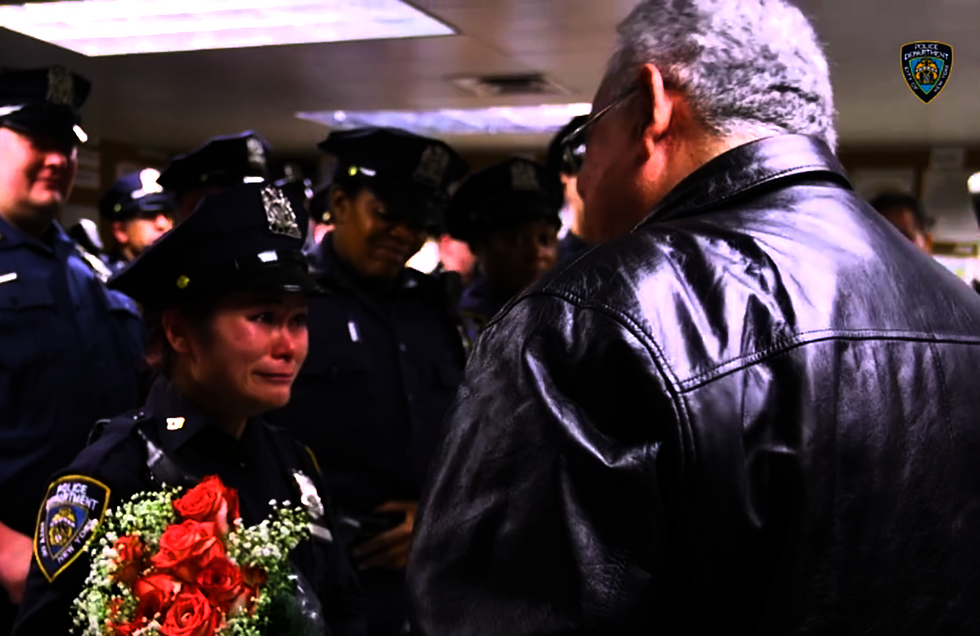 Watch: Orphan turned NYPD officer gets touching reunion with man who inspired her