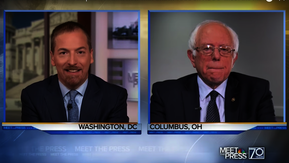 Chuck Todd doesn’t even bother to ask Bernie Sanders about the FBI investigation of Sanders’ wife
