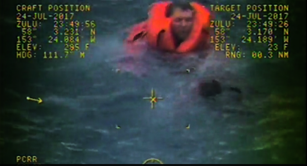 Watch: Captain jumps into frigid waters to save crew members thrown overboard
