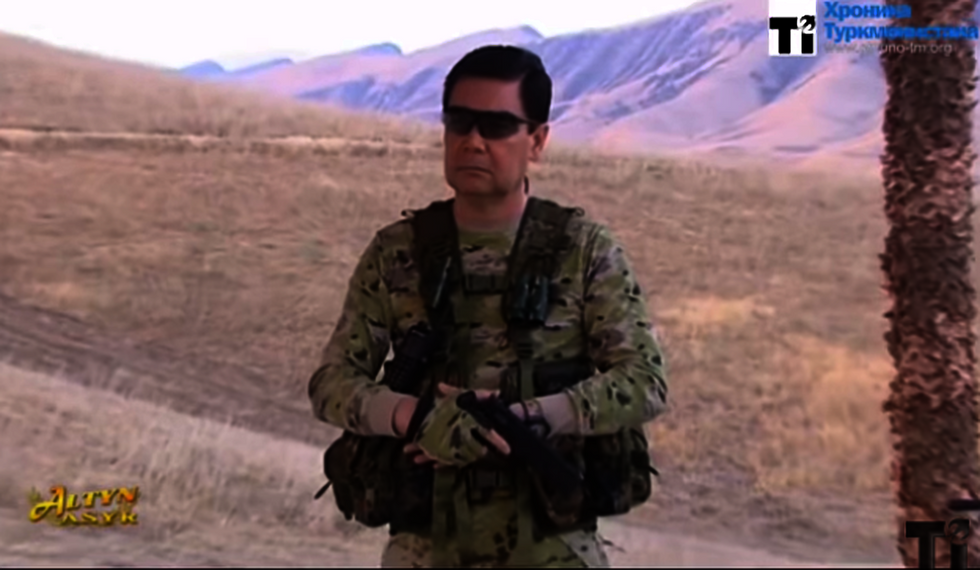 Turkmenistan's president goes '80s action movie hero in new anti-ISIS propaganda film