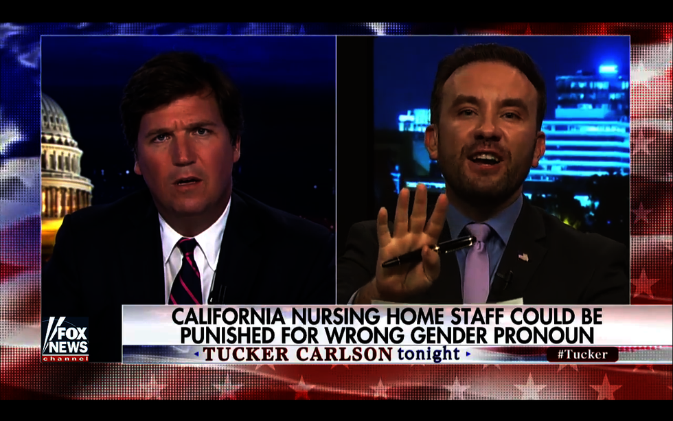 Prison for the wrong pronoun? Tucker Carlson shuts down liberal strategist
