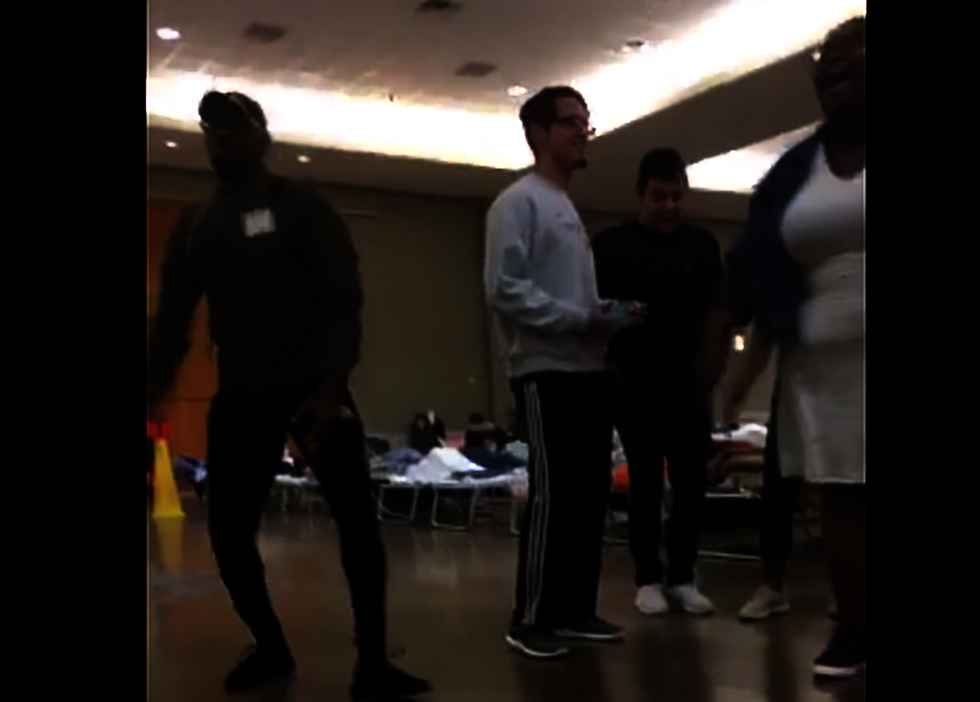 Singing breaks out at Houston flood shelter, creating beautiful, uplifting moment