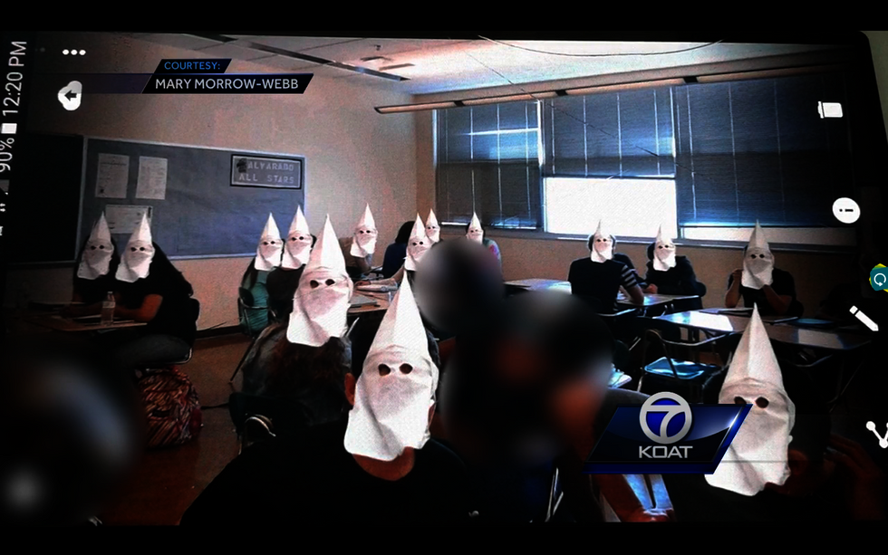 Some are calling this photo prank by high school students a hate crime