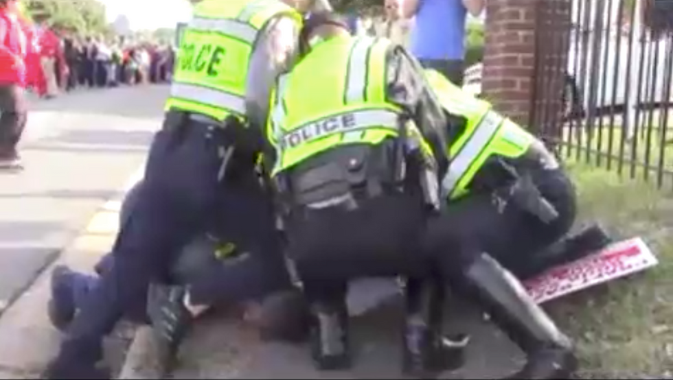 Arrested for cursing: Six officers take down liberal reporter for profane language