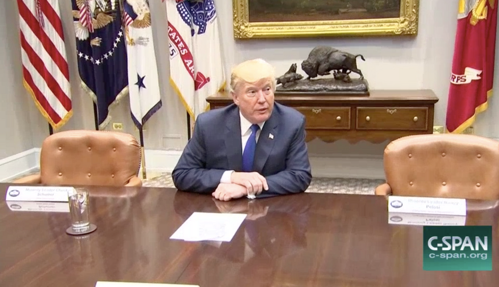 Schumer and Pelosi skipped a meeting with Trump because of this tweet