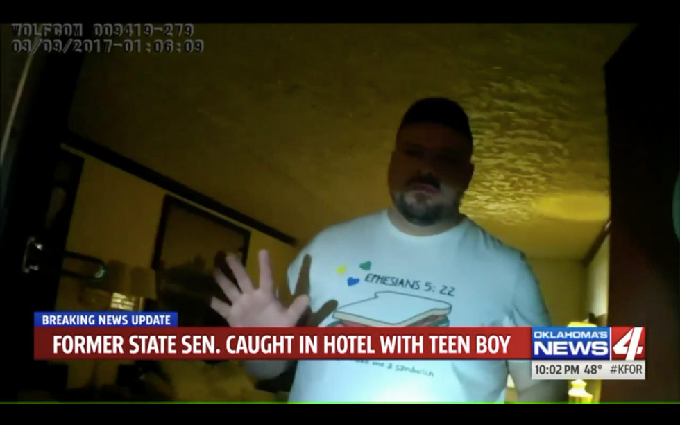Body cam video shows former Oklahoma legislator caught in hotel with teenage boy