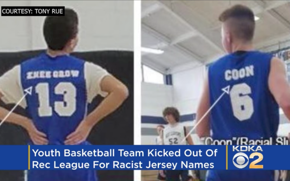 A youth team put racist names on its jerseys and got kicked out of its league