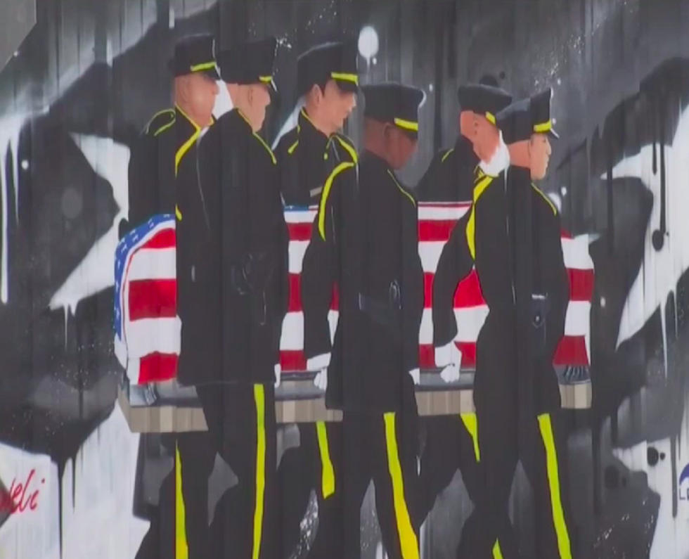 Mural honoring slain Dallas police officers taken down by city due to code violations