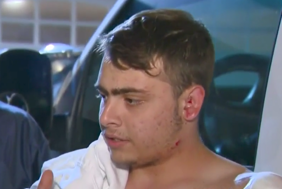 California teen shot at while driving — and he thinks he was targeted for the flag on his truck