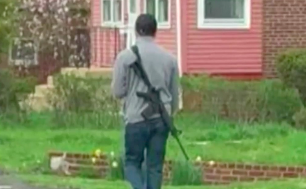 Man openly carries AR-15 to promote gun rights. Residents are alarmed, but police say no laws broken