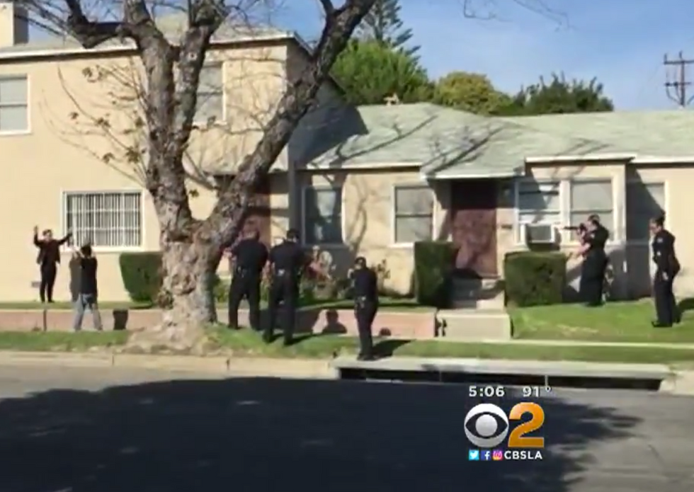 Locked out of his apartment, California man ends up surrounded by police with guns drawn
