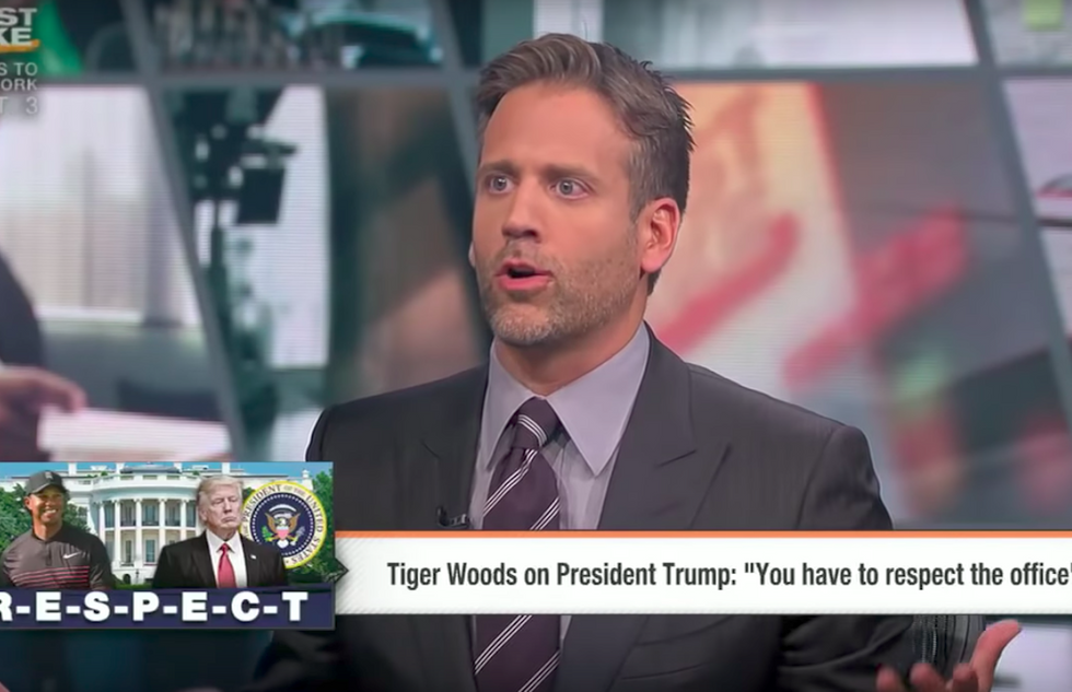 ESPN host can't handle Tiger Woods saying 'you have to respect the office' of the presidency