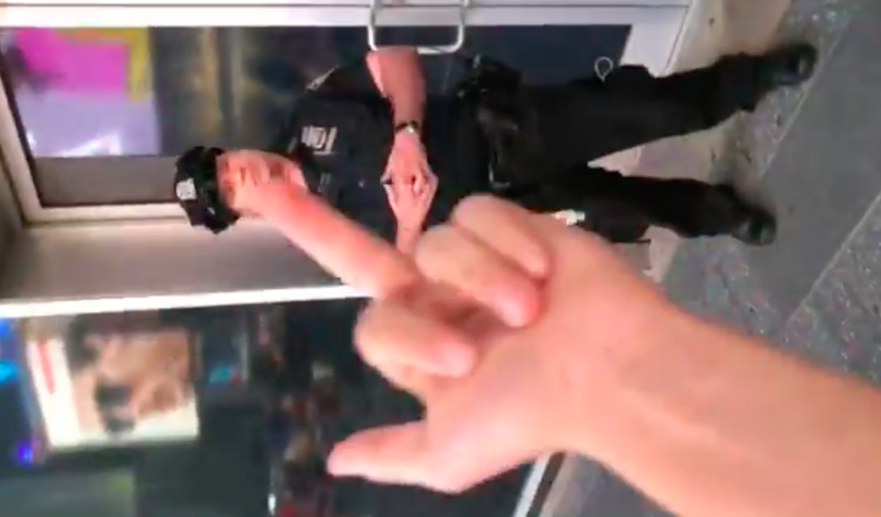 F*** you!': Kids berate cop in vulgar New York sidewalk confrontation (video)