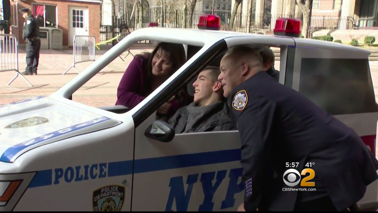 NYPD gifts a special wheelchair to teen afflicted with cerebral palsy
