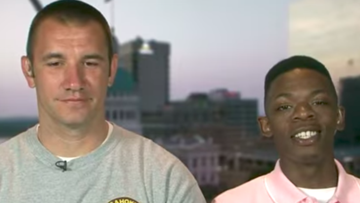 A police officer drove a man to his job interview after pulling him over for expired tags and license