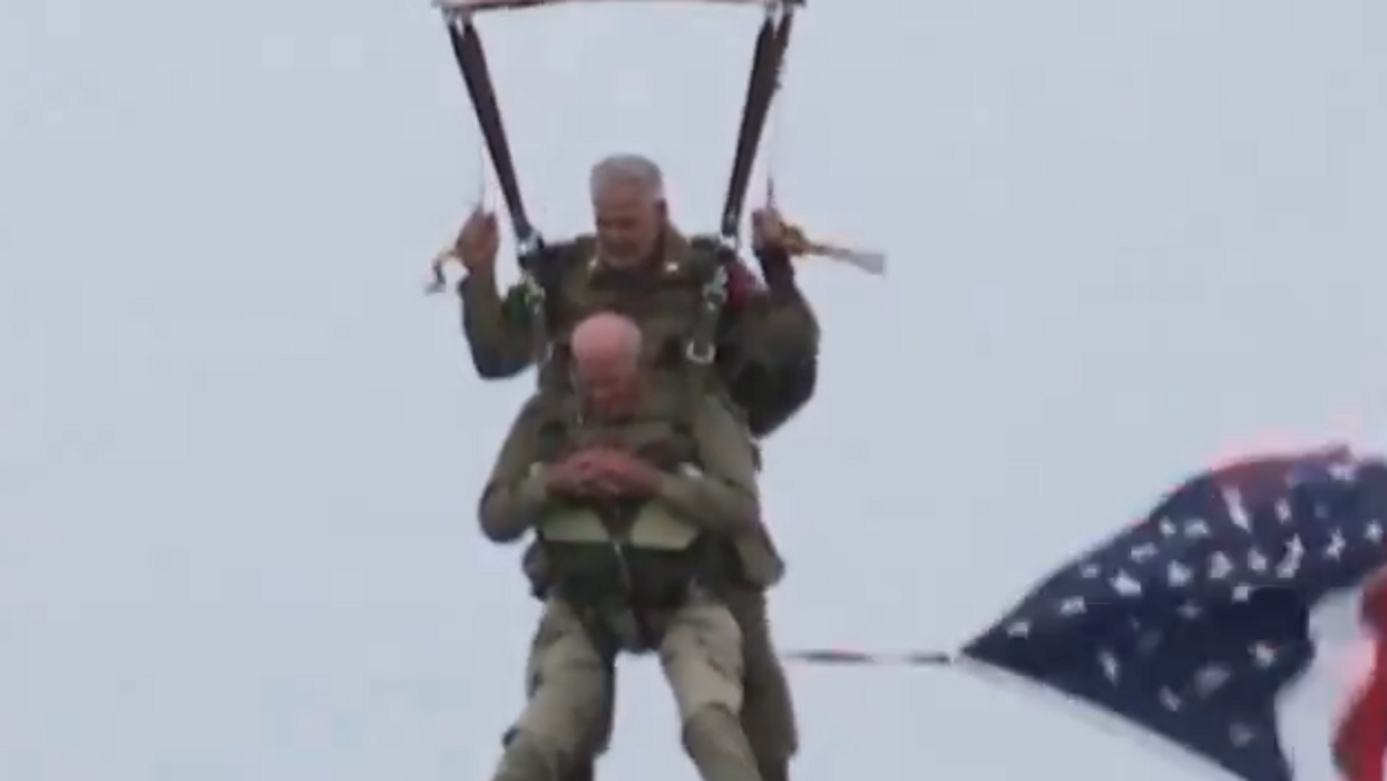 Watch: 97-year-old WWII paratrooper commemorates D-Day with 75th anniversary jump