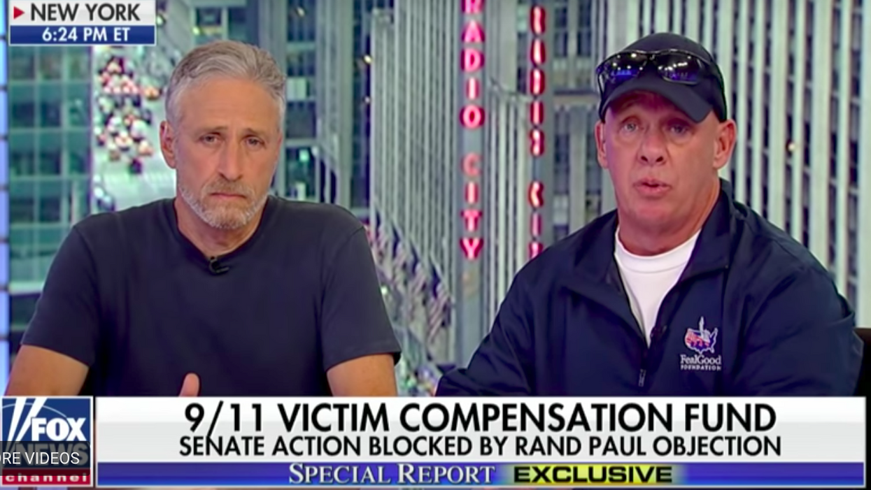 WATCH: Jon Stewart, 9/11 first responder John Feal tear into Sens. Rand Paul and Mike Lee for blocking victim fund