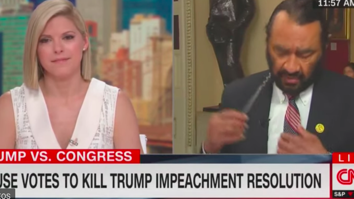 Rep. Al Green abruptly exits CNN interview after question about failed impeachment vote helping Trump