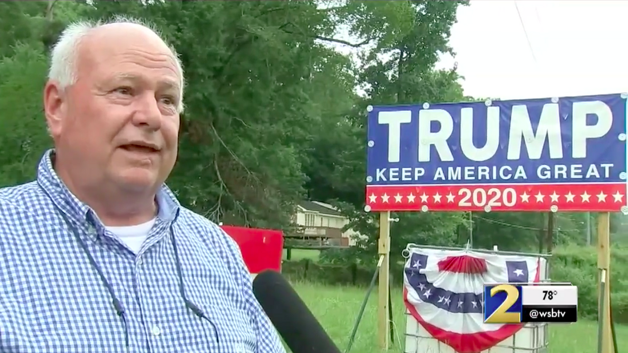 20-year-old drove through a fence to vandalize a Trump 2020 sign — then got her car stuck