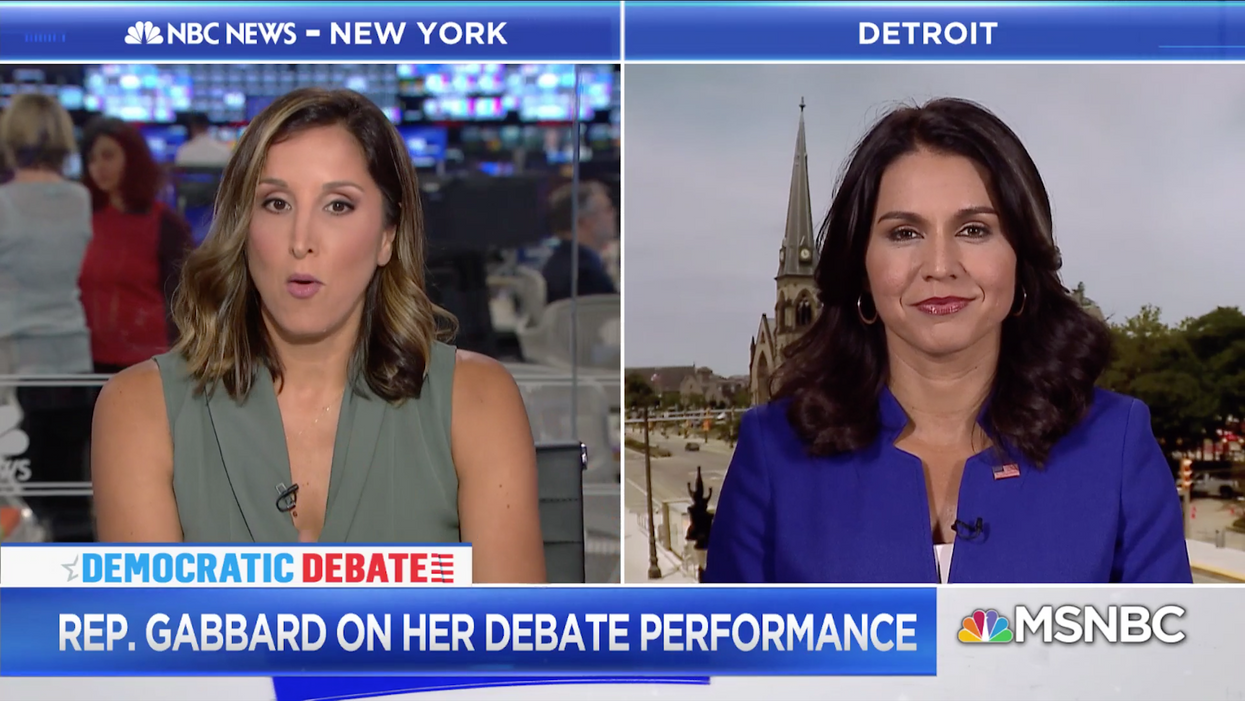 Tulsi Gabbard rips MSNBC 'propaganda' when they ask her about meeting with a brutal dictator